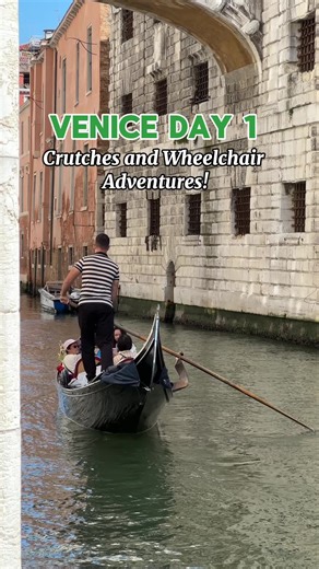 🚶‍♀️Exploring Venice on Crutches and in a Wheelchair!🦽✨ After a foot scooter accident in Palermo, we had to switch up our travel plans for Venice. Guess what? It’s totally doable! 💪✨ Venice is accessible, but it’s best with a helping hand. Here's how we made it happen! 🌟🏞️ #venice #crutches #wheelchair #travel #italy #europe