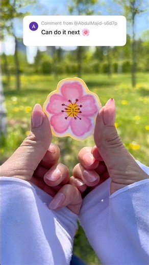 Turning this flower into a sticker just for you 🌸✨ #art #sticker #diy #craft #drawing #shorts