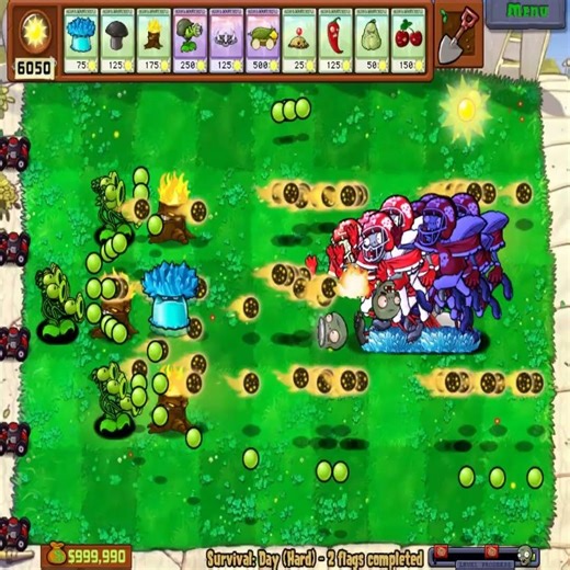 Threepeater vs Football Zombies They Could Not Break Through 😱⚡ #PlantsVsZombies #pvz2