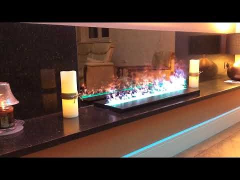 Decoratieve waterdamp open haard inbouw met koude vlammen AFIRE elektrische waterdamp sfeerharden