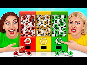 Eating Only One Colored For 24 Hours Challenge by Multi DO Challenge