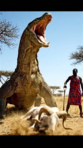 What If Prehistoric Monitor Lizards Lived in the Savannah?