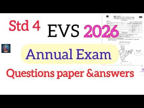 Class 4 EVS annual exam question paper and answers 2026/std 4 parisarapadanam question &answer