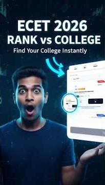 AP ECET 2026 Rank vs College Predictor Tool 🔥 Find Your College Instantly | Learn New Things