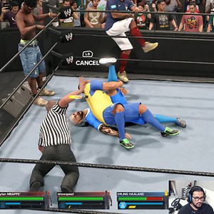 10K views · 1K reactions | Ronaldo Mbappe IShow Speed Team VS Messi Haaland and Neymar Team in WWE FIFA藍藍 | Subhan khan | Facebook