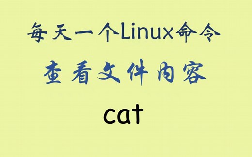 每天一个Linux命令-cat