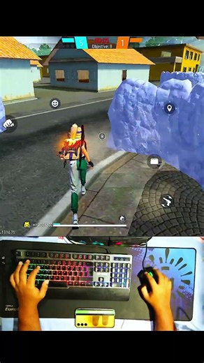 Only Red Numbers 🔴 Free Fire PC Handcam (Keyboard + Mouse Cam) #freefire #handcam #shorts