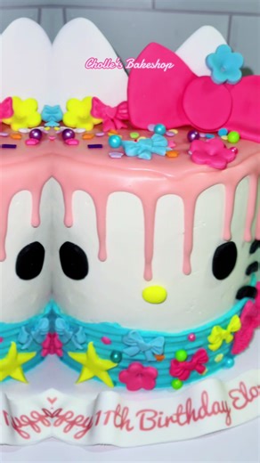 Hello Kitty Drip Cake for Kids from Cholle's Bakeshop