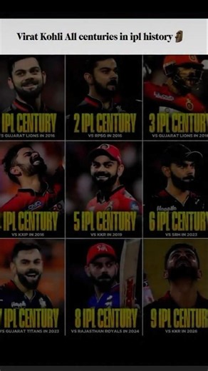 Virat Kohli All centuries in ipl history 📈🚀😱 #youtube #cricket #cricketnews #cricketlover #ipl