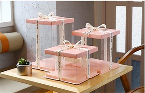 [Hot Item] Factory Wholesale Transparent Packaging Boxes for Cakes Takeaway Clear Cake Box