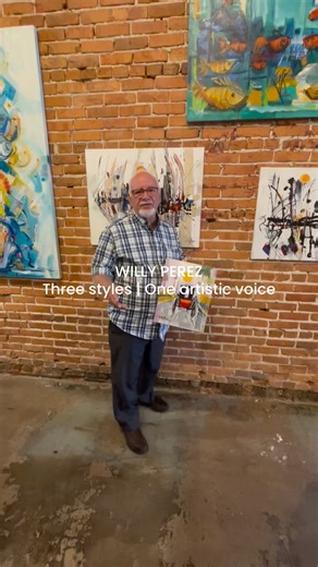 Marcolina’s | Tampa Art Gallery on Instagram: "Painter Willy Perez @willyperezartist shares insight into his work…spanning modernist, expressionist, and abstract styles. Each painting reflects a different approach to form, emotion, and visual language. Original works by Willy Perez are now available at Marcolina’s Fine Arts Gallery. 📍 Visit us in Tampa to experience the collection in person or visit our website for more information of the artist and artworks and purchase. Inquire for availabili