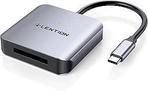 LENTION USB 3.2 Gen 2 10Gbps CFexpress Tyep B Card Readers, Portable Aluminum Memory Card Adapter, Support for Thunderbolt 3/4 Port, for Professional Filmmakers, Photographers(C9CR)