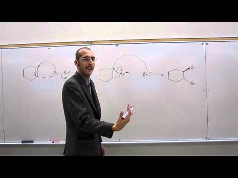 Bromination of an Alkene - Electrophilic Addition 001