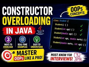 255. Constructor Overloading in Java (Selenium Java 2026)