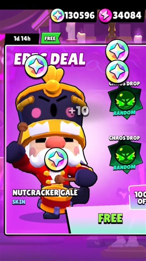 I Got FREE Gale Skin?! #brawlstars #shorts