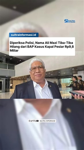 sultrainformasi.id on Instagram: "KENDARI, SULTRAINFORMASI.ID - Nama mantan Gubernur Sulawesi Tenggara (Sultra), Ali Mazi secara mengejutkan tidak tercantum dalam daftar saksi pada Berita Acara Pemeriksaan (BAP) jaksa penuntut umum (JPU) dalam sidang perkara dugaan korupsi pengadaan kapal pesiar Azimut Atlantis 43-56 senilai Rp9,8 miliar. ‎ ‎Padahal, Ali Mazi yang kini menjabat sebagai Anggota DPR RI Dapil Sultra diketahui pernah menjalani pemeriksaan sebagai saksi oleh Subdit Tipikor Ditreskrim