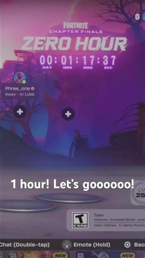 1 hour until chapter 7!#fortnite #trendingsong #music #gaming #plslikesubscribe