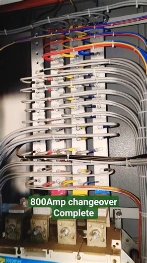 800Amp change over connection complete 💯✅ #electrical #electrical #shorts #foryou