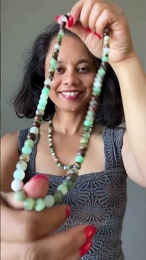 Chrysoprase Necklace Green Refreshing Stone