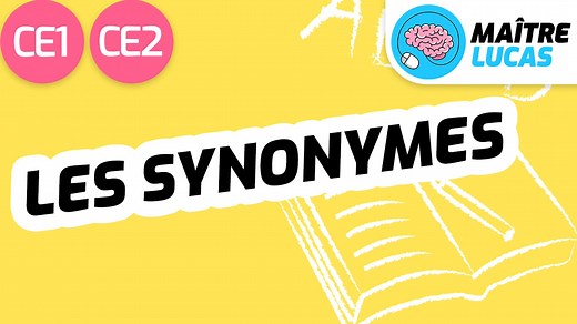 Les synonymes CE1 - CE2 - Cycle 2 - Français - Lexique - Etude de la langue