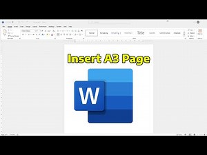 How To Insert an A3 Page in Microsoft Word