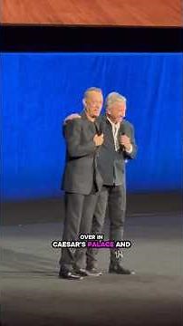 Tom Hanks and Tim Allen together on the CinemaCon stage to talk Toy Story 5