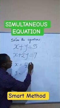 JAMB TRICK FOR SIMULTANEOUS EQUATIONS /20 second - method #maths#equations #mathstricks #exam