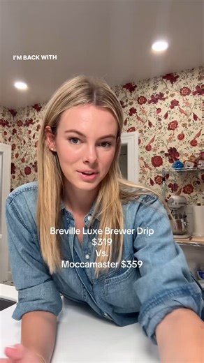 Violet Witchel on Instagram: "Brutally honest comparison and review of the @breville Luxe Brewer Drip. Overall it feels significantly more luxury than the Moccamaster with heavier components. I like the digital screen because I can preset coffee to auto brew in the morning but the screen isn’t as intuitive or reliable as the Moccamasters analogue switch. The carafe is larger and as a 3 cup a day girl I love that. There’s no internal clock so if your power goes out or it accidentally gets unplugg