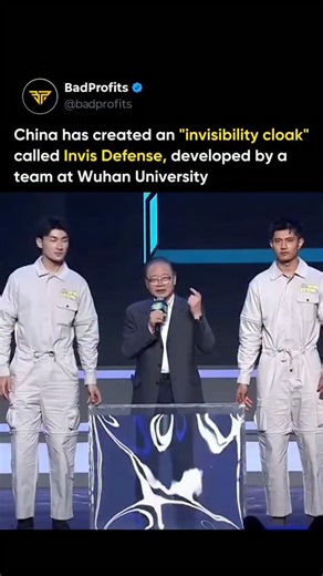 Wealth | Business | Finance on Instagram: "An invisibility cloak is no longer science fiction. Researchers at Wuhan University have developed Invis Defense, a wearable that uses thermal control to confuse night-vision cameras and radar detection, working in both daylight and darkness. Stealth warfare is entering a new era. Follow (us) @badprofits to get updated with the tech world. #china #military #technology #defense #innovation"