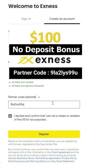 Exness 合作夥伴代碼: 9la2lys99u