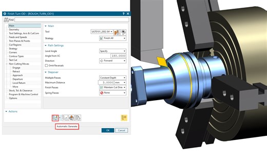 Automatic Tool Path Generation - Turning