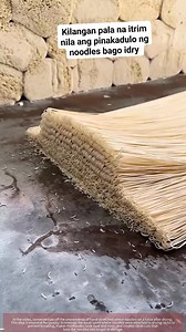 Trim muna ang pinakadulo ng noodles bago nila i dry😊 #noodles #process #Tools #technique | Violeta Narte Obra