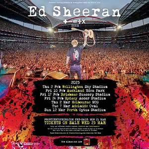Ed Sheeran returns in 2023 for his much-anticipated - = ÷ x AU/NZ Tour! To celebrate, we are giving one lucky winner front row tickets for them and three friends. Plus 100 fans will get exclusive access to an advance pre-sale ahead of everyone else! Enter here now → frnter.co/ES23ARComp 🔊 Share the news and go in the running to WIN! Only use official ticket vendors: Ticketek Australia and Ticketmaster Australia. You will need an account with an official ticket vendor so sign up in advance. Spec