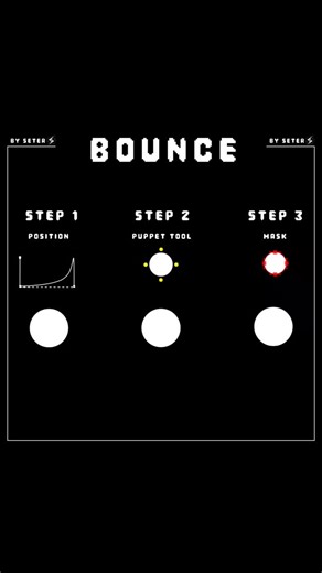Seter on Instagram: "Bounce Tutorial. Make your ball bounce in 3 steps! #aftereffects #tutorial #2d #animation"