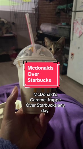 Love me a McDonald’s caramel frappe #mcdonalds #starbucks #food #momsoftiktok #caramelfrappe