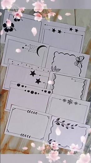 beautiful black border designs #shortsfeed #borderdesign