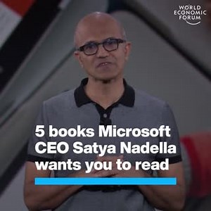 35K views · 1.1K reactions | From philosophy to visionary design, here’s what Microsoft’s CEO was reading this year. And some more reading recommendations: https://www.weforum.org/agenda/2021/05/here-are-12-new-leadership-book-recommendations-to-read-this-summer @World Economic Forum Book Club | World Economic Forum | Facebook