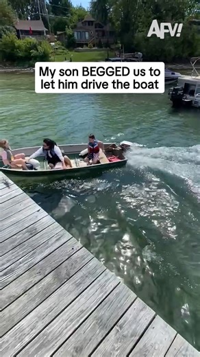 America's Funniest Home Videos on Instagram: ""Lemme drive the boat" 😂 #afv #fail #funny"