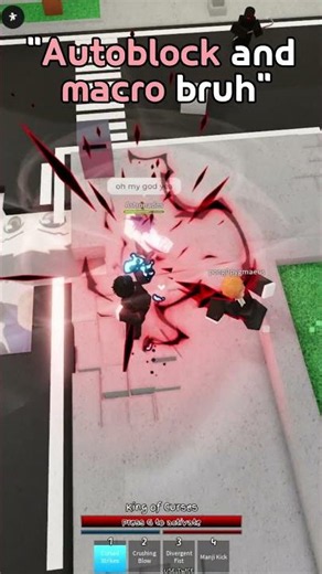 Bro thinks I'm using macro now #roblox #jujutsushenanigans #jjs #ultrakill #grace