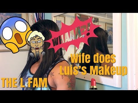 WIFE DOES HUSBANDS MAKEUP !