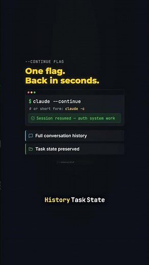 Never Lose a Claude Code Session Again (--resume & --continue)