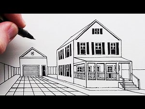 How to Draw a House and Porch in 1-Point Perspective Video Lecture | Complete Drawing Course: Learn to Draw - Class 6