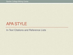 APA Style - SlideServe