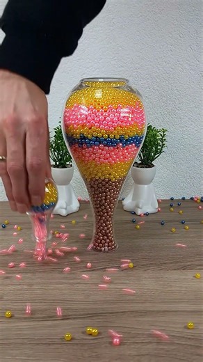 Satisfying Reverse Beads Dropping ASMR 106 ♥️♥️♥️ #satisfying #asmr #reverse #beadsasmr #rangoli