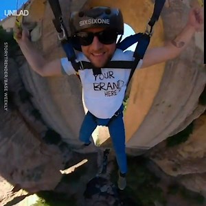 Watch this guy as he jumps off a 120 metre tall bridge and crashes into the river bank... 😱🙈 | UNILAD