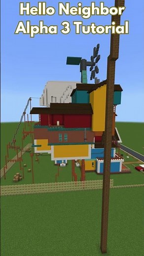 How To Build Hello Neighbor Alpha 3 Minecraft #helloneighbor #minecrafthowtobuild #minecraft