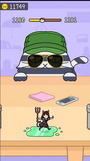 solar flare and devil HIDE AND SEEK LEVEL 1180 || Cat Escape Infinity || #gameplay #shorts #hide