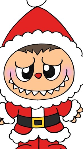 CARTOONING CLUB | Drawing Christmas Labubu #draw #howtodraw #cartooning4kids #labubu #christmas | Instagram