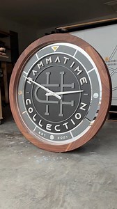 And it’s a real working clock! #maker #art #woodworking #logo | Pearl and Pine