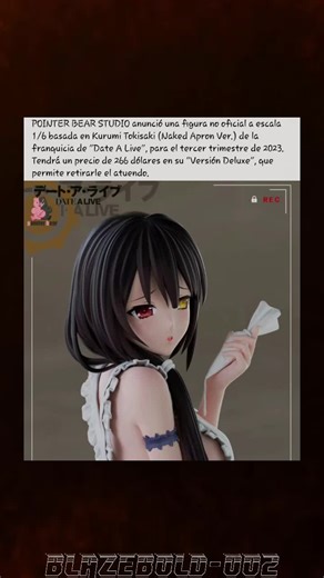 Date A Live: Kurumi Tokisaki luce un delantal desnuda para una figura #datealive #kurumitokisaki #figura #anime #manga #noticiasdeanimeymanga